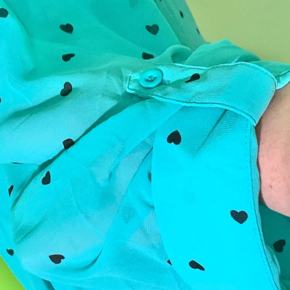 Torrid Heart Print Chiffon Shirt Dress - Picture 5 of 9